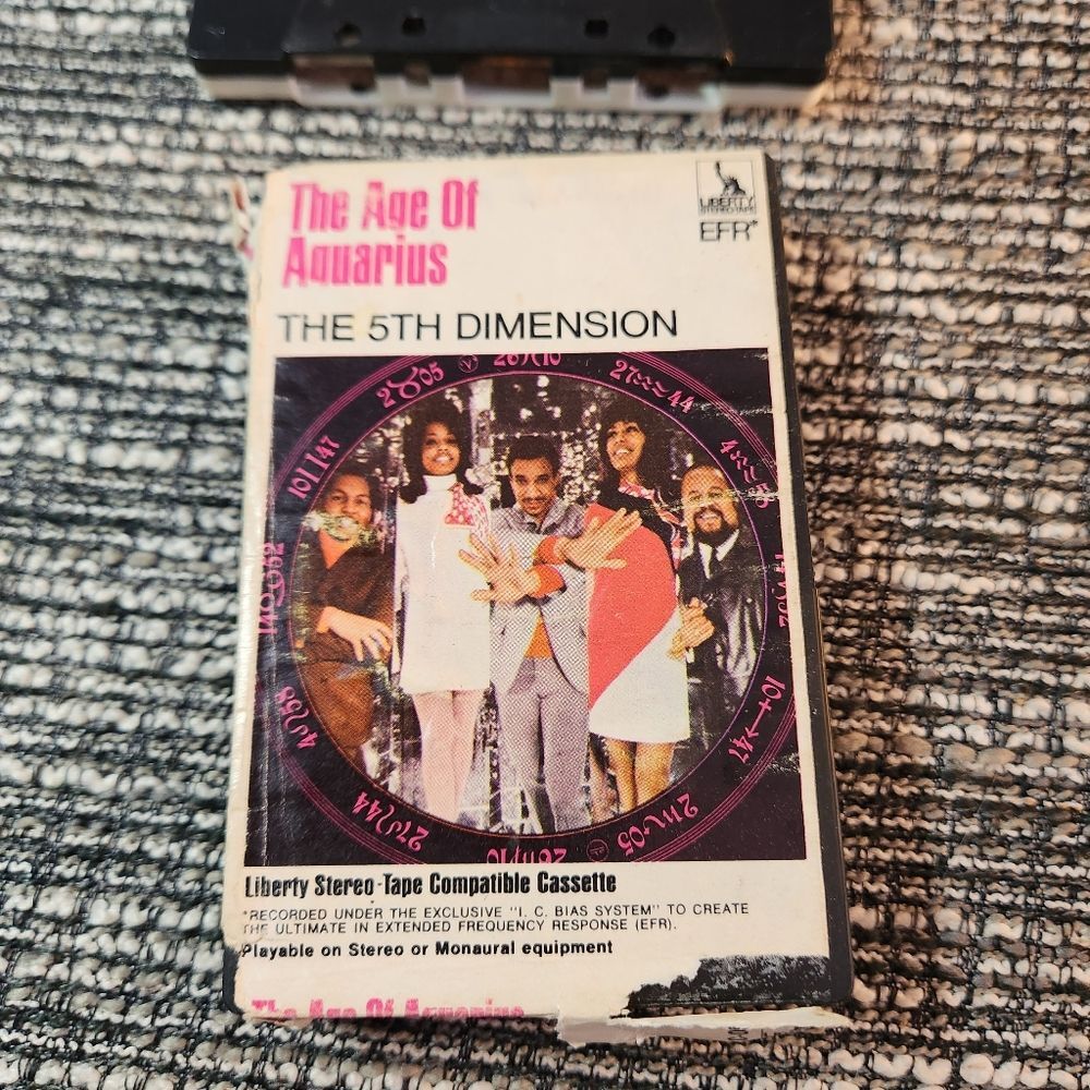 Vintage 5th dimension Age of Aquarius Tape Music Cassette Tape